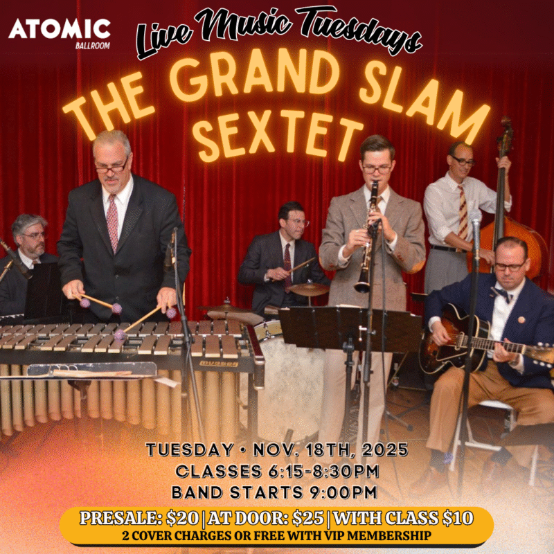 Advertisement for Live Music Tuesday at Atomic Ballroom featuring San Lyon.